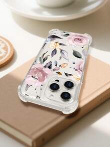 Lujo Ligero Estilo y BellezaFlorales ElegantesFunda de Teléfono Transparente Compatible con 17PROMAX 17PRO 17Air 17 16PROMAX 16PRO 15PROMAX 15PRO y Todos los Modelos Imprescindible para Proteger el Tel - transparente - Ver 5