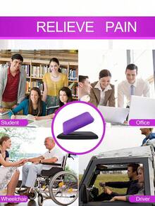 Bộ 1/2 miếng đệm ngồi bằng gel thoáng khí, thoải mái, có vỏ chống trượt, thiết kế dạng tổ ong dày dặn, hấp thụ áp lực hiệu quả, đệm ghế văn phòng hai lớp dày dặn, phù hợp cho ghế văn phòng, nhà ở, ô tô và xe lăn, chất liệu dạng tổ ong thoáng khí. - Nhiều màu - Xem 5