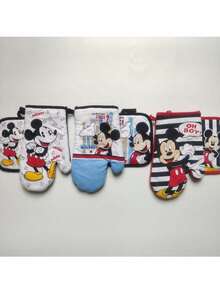 2pcs Disney Insulated Set, Includes Insulated Gloves, Insulated Mat And Baking Set, Gift Set, Suitable For Kitchen Use, Can Be Used As Mother's Day Or Birthday Gift - Multicolor - View 3