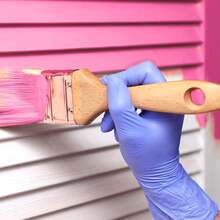 100pc 7 Colors Available Disposable Nitrile 3-Mil Latex Free Tattto Nail Hair Salon Cleaning Gloves - 紫色 - 查看 8