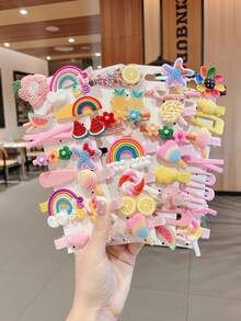 28件套头饰及发夹套装，创意卡通发夹、发圈、发饰，防滑金属发夹，适合日常佩戴、家居装饰、节日、派对、生日、返校及毕业典礼等场合的趣味礼物