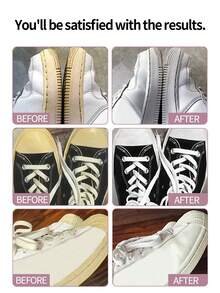 1pc White Shoe Whitener, Removes Yellowing And Discoloration, Shoe Edge Whitening Agent, Oxidation Remover For White Shoes, White Shoe Edge Repair Miracle With Built-In Brush - White - View 4