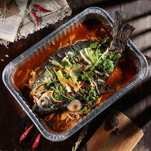 50个/40个/30个一次性外卖平底盘，带透明盖 | 1磅容量铝箔食品容器，密封性好，防漏保鲜 | 以及 | 50个5x4英寸铝箔加热滴水盘，带塑料盖 - 彩色 - 查看 1