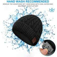 4-Piece Winter Gift Set Including Bluetooth Headphones, Hat, Gloves And Warm Scarf For Men And Women - One Size Fits All - Ideal Birthday Gift (Black) - 黑色 - 查看 6