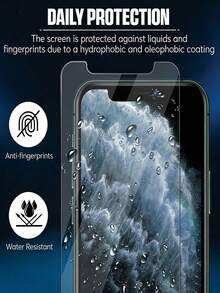 6pcs Upgraded High-Aluminum Tempered Glass Screen Protector, Compatible With IPhone - Anti-Explosion, Anti-Fingerprint, Anti-Oil, Electroplated, Anti-Glare, Ultra-Thin, Sensitive Touch, Thickness 1.5mm, Shatterproof Hard Packaging - Clear - View 5