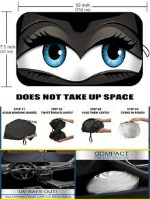 190T Foldable Car Windshield Sun Shade, Keeps Vehicle Cool