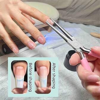 1pc Stainless Steel Hypoallergenic Nail Clipper, Long Pointed Tip With Ergonomic Pink Handle, Precise Manicure & Pedicure Tool For Home Or Salon Use, Minimalist Design, Durable Construction, Dedicated Care, Essential Accessory For Professional Nail Technicians