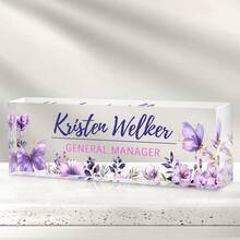 1个个性化亚克力定制办公桌铭牌，可定制文字，20种款式，个性化办公桌铭牌，定制办公桌铭牌，亚克力办公桌配件，个性化办公礼品，送给同事、老师，员工感谢礼品 - 彩色 - 查看 11