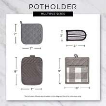 DII 100% algodón, , , 1 uds. por Paquete(Rojo granero Mango de sartén) - Multicolor - Ver 7