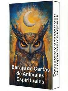 Cartas del Oráculo Español, Cartas del Tarot de Animales Español, Cartas del Oráculo del Espíritu Animal Español, Cartas del Mensaje Animal, Juguetes de Adivinación, Incluye una Guía para Principiantes, Juego de Adivinación Portátil, Cartas de Adivinación, Regalo de Juego - Multicolor - Ver 6