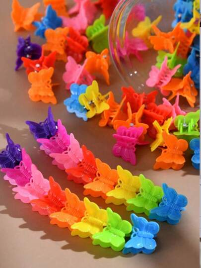 100 Adet Mini Kelebek Saç Tokası, Mat Renkli Saç Tokaları, Kız Çocuklar İçin Çizgi Film Saç Tokaları, Kahkül Tokaları, Yan Tokalar, Moda Saç Aksesuarları, Hayvan Pençesi Tokaları, Sonbahar/Kış Tatil Kıyafetleri İçin Uygun, Kadınlar İçin