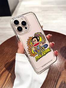 官方授权 Paul Frank 透明太空主题手机壳，全包式猴脸防摔摄像头保护套，猴子字母向日葵图案，全新，兼容 13/14/15/16/17 Pro Max - 彩色 - 查看 4