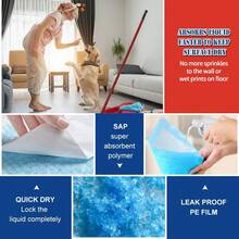 50-Pack Ultra Absorbent Pet Diaper Pads For Dogs &Cats Odor-Control Puppy Pee Mats Disposable Litter Toilet Solutions - 45*60cm - 查看 8