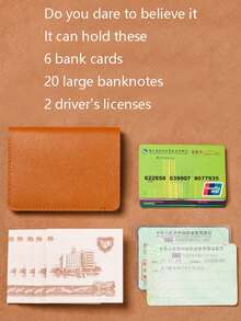 New Minimalist Folding Snap Small Wallet, Unisex Slim Credit Card Holder, Suitable For Men And Women - Multicolor - View 9
