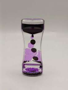 1个双色液体计时器，亚克力腰形外壳，无需电池，独特的装饰计时器，适用于书桌、书架和床头柜，创意家具装饰，新年装饰，情人节礼物 - 彩色 - 查看 14