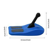 YIYIBYUS Outdoor Sledding Board Reinforced Handle HDPE Ski Board For Multi-Surface Use - Blue - View 2
