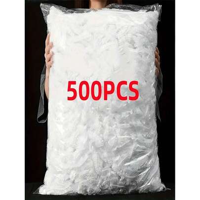 500/200/100/50 قطعة من غشاء التغليف الغذائي المطاطي - أغطية صحون قابلة للتمدد وشفافة، قابلة للاستخدام مرة واحدة أو إعادة الاستخدام، غير معطرة، لتغليف الأطعمة في المطبخ، مقاومة للغبار، مناسبة للاستخدام المنزلي، يمكن تغطية الأطباق والأوعية، أكياس تغليف غذائي بلاستيكية شفافة للاستخدام مرة واحدة