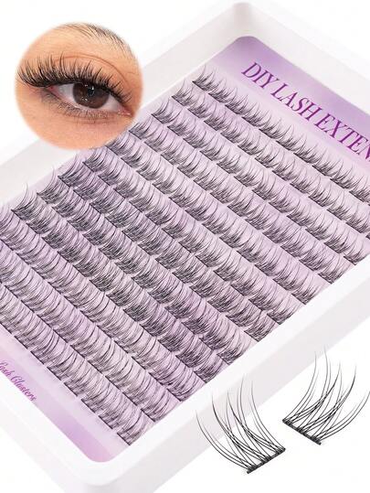 144pcs Eyelash Set, C-Curl Volumizing, Ample Quantity, Best Quality, Lowest Price, New DIY Eyelashes, Fluffy & Soft, 3D Mink Hair False Eyelashes, False Eyelashes, Makeup, Eyelash Extension, Short Eyelashes, DIY Eyelashes, Light Color Eyelashes, DIY Eyelash Extension At Home
