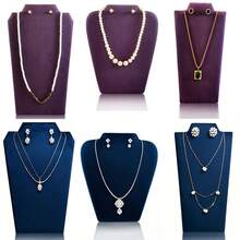 Velvet Jewelry Display Stand Necklace Pendant Bracelet Stud Ear Storage Display Stand - Necklace Plate - View 2