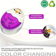 [1件] Yuhuphyllic 紫色煮蛋计时器 - 易于读取的煮熟/半熟鸡蛋计时器，非电动厨房配件，适合房车露营者和旅行者 - 彩色 - 查看 8