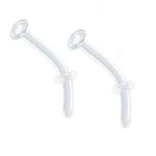 2件装透明玻璃耳环鼻环耳环固定器，适用于弯曲耳洞耳软骨耳廓耳软骨穿刺人体饰品，隐形 - 無色 - 查看 16