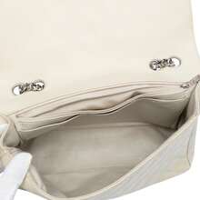 CHANEL Authenticated  PRE-OWNED Jumbo Classic Caviar Bijoux Chain Single Flap Bag - 白色 - 查看 4