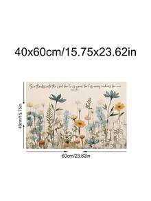 1pc Christian Scripture Wall Art, Psalm 136:1 Bible Verse Wildflower Rustic Religious Poster, Suitable For Bedroom,Living Room,Kitchen,Wall Arts,Wall Decor,Home Decor,Room Decor, Canvas Wall Art, Posters, Wall Art With Frame, Optional Frame ﻿ ﻿ - Multicolor - View 17