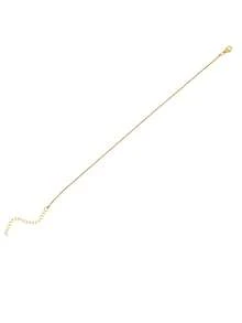 不锈钢扁链女士脚链，纤细简约款，精致小巧的链条细节，夏季海滩度假风配饰 - 腳鍊 - 查看 3