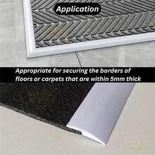 1pc 1m X 3.5cm Self-Adhesive PVC Transition Strip, Easy To Install, For Decorating Edges Of Peeled Peel And Stick PVC Flooring, Suitable For Carpet To Hard Floor Transitions (For Gaps Up To 5mm) - Multicolor - View 9