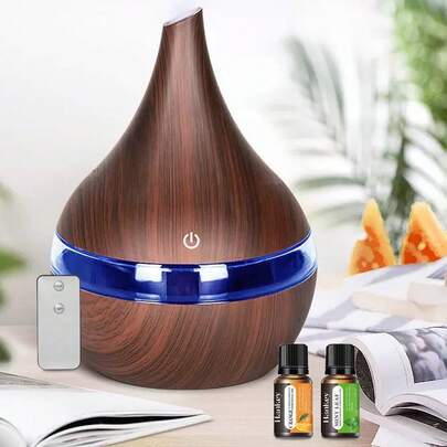 300ml Cool Mist Humidifier And Essential Oil Diffuser With Remote Control And Color Changing Lights