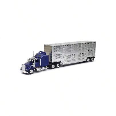 New Ray - Remolque para ganado Pot Belly 1/43 D/C Kenworth W900