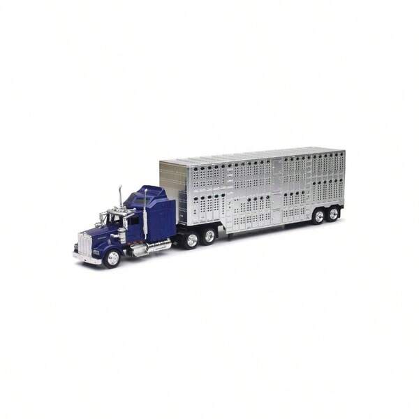 New Ray - Remolque para ganado Pot Belly 1/43 D/C Kenworth W900