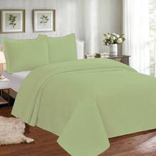 Double-Sided 3-Piece Printed Bedspread Set. - Poa Sien Verde - View 1