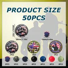 5/25/50pcs Military Soldier Series Silicone Bead Set - Soldier Badge & Design - Suitable For DIY Crafts Like Keychains, Necklaces, Bracelets, Decorative Pens, Jewelry And Pendants - Great For Back To School, Halloween, Christmas, Holidays, Birthday Gifts - Military Fan Soldier Series - View 4