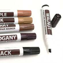 1支家具修补记号笔，适用于木制橱柜、地板修补和填充棒、划痕修补套装、修补漆笔、复合材料修补 - 彩色 - 查看 6