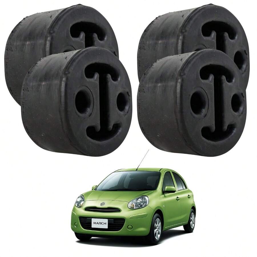 Juego de 4 Gomas de Mofle para Auto Nissan March Active 2014-2024 - Unitalla - Ver 1