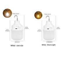 USB充电式LED灯泡，便携式户外应急灯泡，带挂钩，适用于夜市摊位、家庭停电、万圣节、圣诞节、感恩节等场合，是理想的礼品之选。 - 白色 - 查看 2