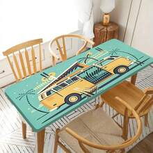 1件装露营桌布 - 户外派对桌布 防风防水 - 适用于生日派对和婚礼 - 涤纶材质，户外装饰