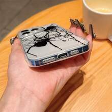 1 件太空黑蜘蛛图案全覆盖 TPU 防震手机壳，适用于 Apple 16、15、14、13、12、11 Pro Max - 彩色 - 查看 5