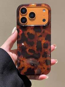 Luxury Leopard Print Shell Texture Phone Case, Compatible With IPhone 17 Pro Max, 17 Pro, 17 Air, 17, 16, 15, 14 Plus, 13, 12 Pro Max, 11, Fashionable Shock-Resistant Back Cover - Gold Base Leopard Print + Rope - View 6