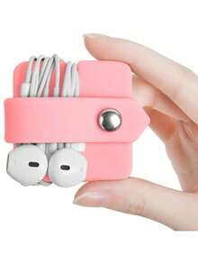 1 cái dụng cụ sắp xếp dây tai nghe, giá đỡ tai nghe, cuộn dây tai nghe, quản lý dây tai nghe - Nhiều màu - Xem 2