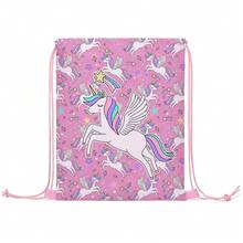 Casual Unicorn Bundle Pocket, Colourful Drawstring Backpack, Sport Gym Training Storage Bag, Suitable For , Outdoor, School Daily Use, Is A Perfect Gift For Boys And Girls - Unicorn Drawstring Bag - View 5