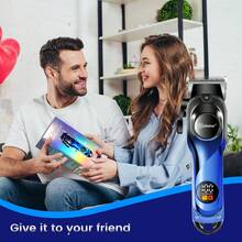 Hatteker 1pc USB Rechargeable Hair Clipper With Digital Display, Adjustable Blade - Multicolor - View 10