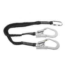 Cinturón de doble gancho de cuerda elástica de acero grande resistente al desgaste - Negro - Ver 3