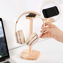Wooden Gaming Headphone Stand, Detachable Desktop Headphone Holder, Creative Headphone Storage Rack - Multicolor - View 3