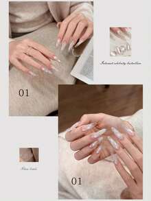 MISSMONDAY 15ml 8合1多功能瓷白系列猫眼凝胶指甲油套装，UV/LED可浸泡指甲油，节日DIY新年美甲设计 - 彩色 - 查看 3