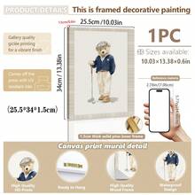 Tranh vải treo tường 1 tấm - Trang trí phòng trẻ em, chủ đề gấu xanh, phòng trẻ em, tranh trang trí chủ đề golf, tranh treo tường phong cách retro màu xanh hải quân, phòng chơi game thể thao retro, golf, tranh trang trí phòng bé trai - Tranh treo tường có khung cho phòng trẻ em, thích hợp để trang trí phòng trẻ em, phòng chơi game, phòng trẻ em, nhà trẻ, trung tâm giữ trẻ, phòng ngủ bé gái, phòng trẻ em, phòng ngủ bé trai, phòng ngủ bé gái. - Nhiều màu - Xem 17