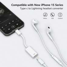 1-3个USB Type-C转IOS耳机音频适配器线，兼容 17/16/15 Pro Max Type-C转iOS适配器耳机转换器，适用于iPad Pro - 白色 - 查看 3