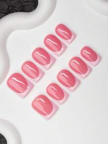 10 móng giả hình vuông thủ công, phong cách Y2K cá tính, màu nude và hồng, kiểu móng Pháp, phù hợp cho phụ nữ và bé gái, móng lấp lánh cho tiệc tùng, đám cưới, sử dụng hàng ngày, kèm bộ dụng cụ, món quà tuyệt vời cho phái nữ, dụng cụ làm móng thủ công. - Nhiều màu - Xem 1