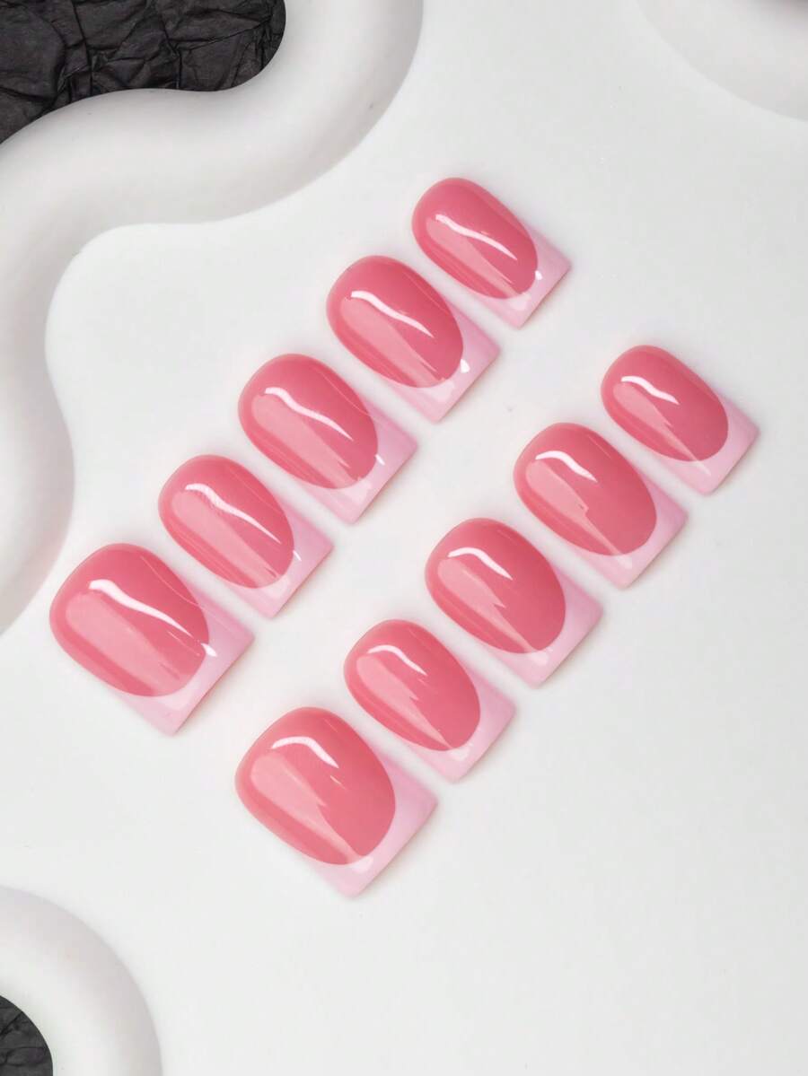 10 móng giả hình vuông thủ công, phong cách Y2K cá tính, màu nude và hồng, kiểu móng Pháp, phù hợp cho phụ nữ và bé gái, móng lấp lánh cho tiệc tùng, đám cưới, sử dụng hàng ngày, kèm bộ dụng cụ, món quà tuyệt vời cho phái nữ, dụng cụ làm móng thủ công. - Nhiều màu - Xem 1